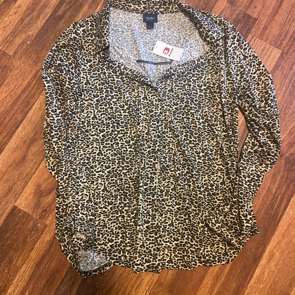 Daytrip Wrap Blouse in Tan and Brown